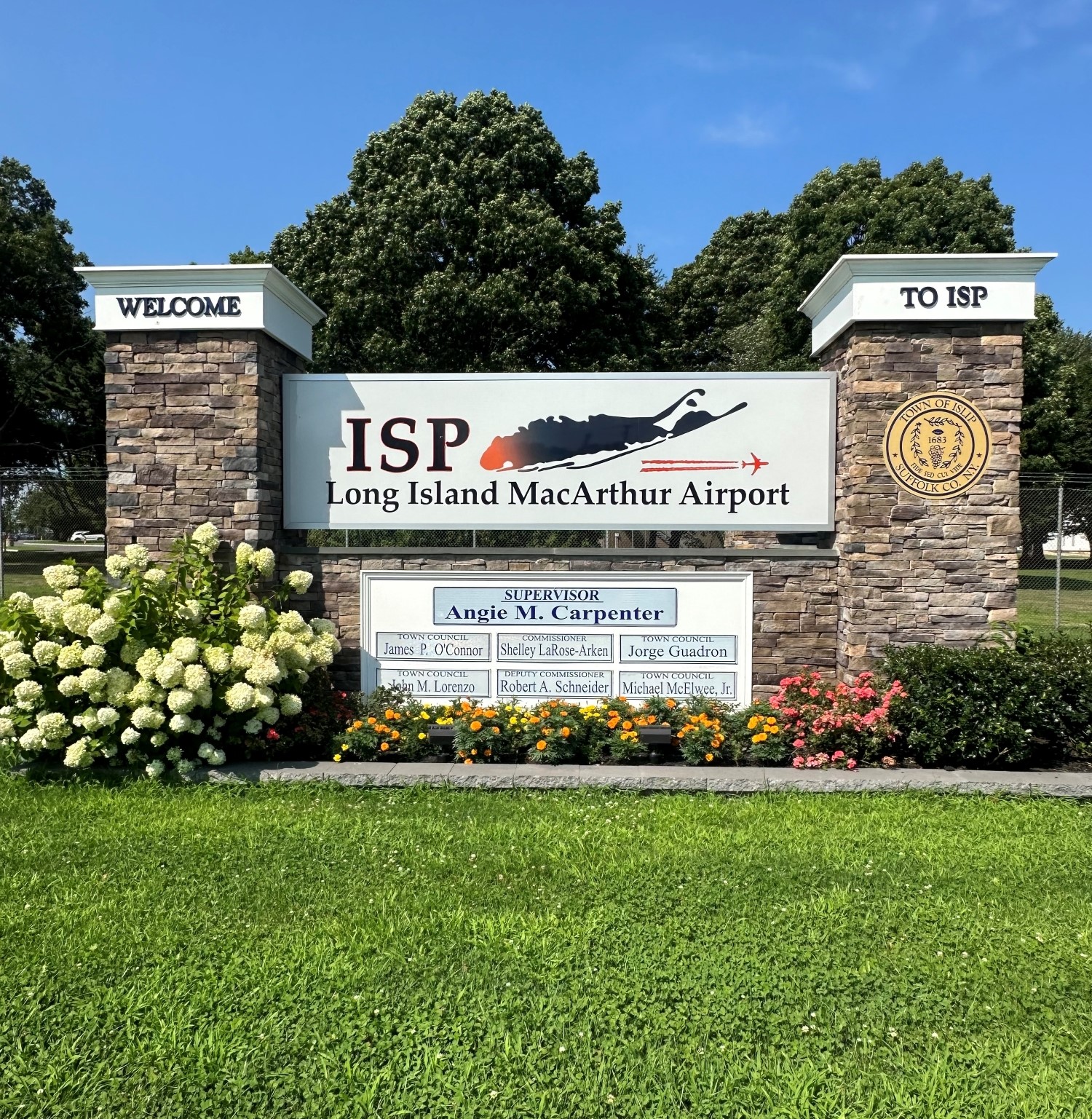 Welcome sign at ISP
